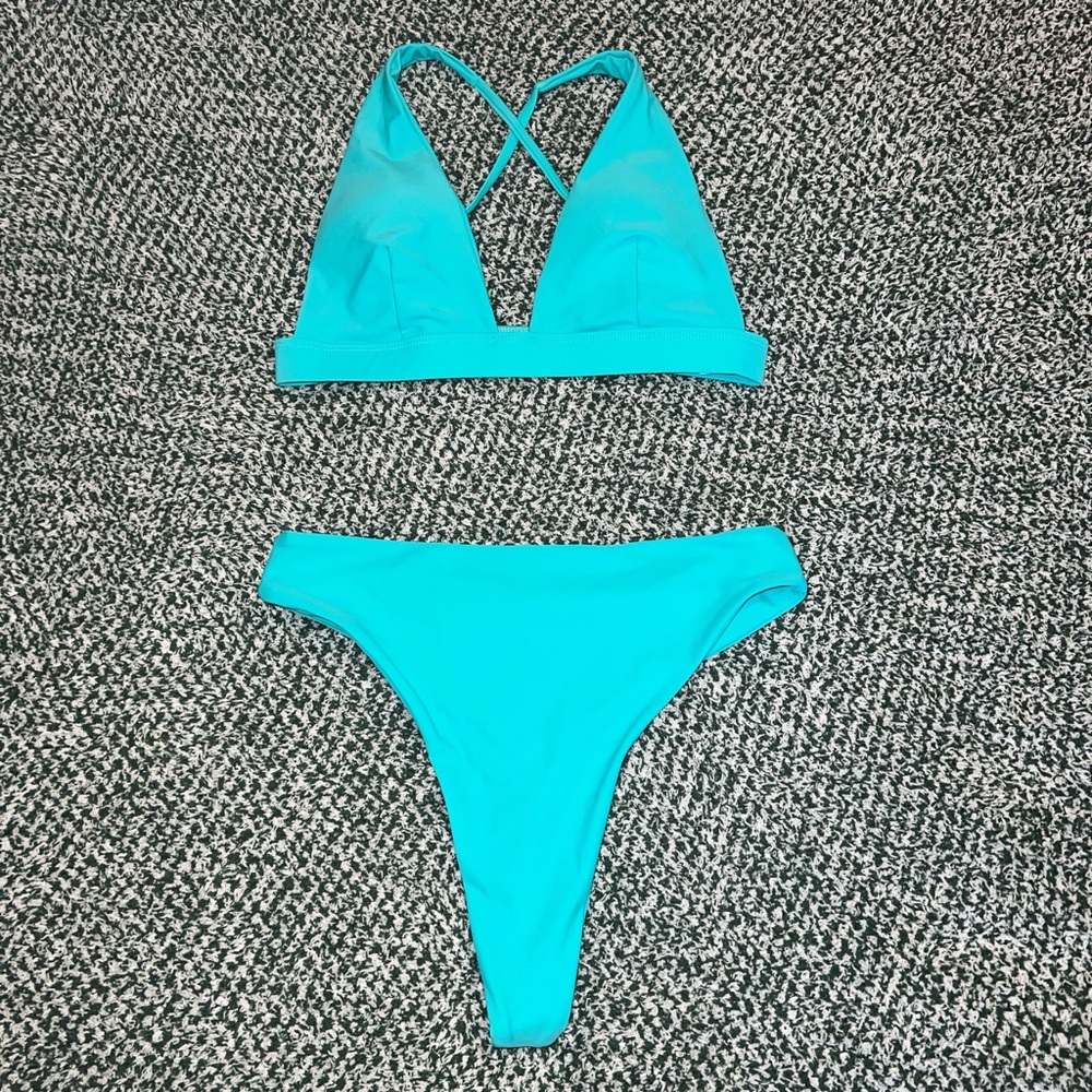 Aqua Blue Women's Swim Set